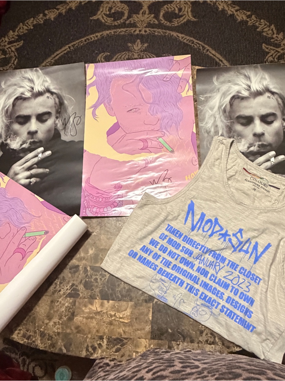 Mod Sun’s personal tshirt and signed poster bundle